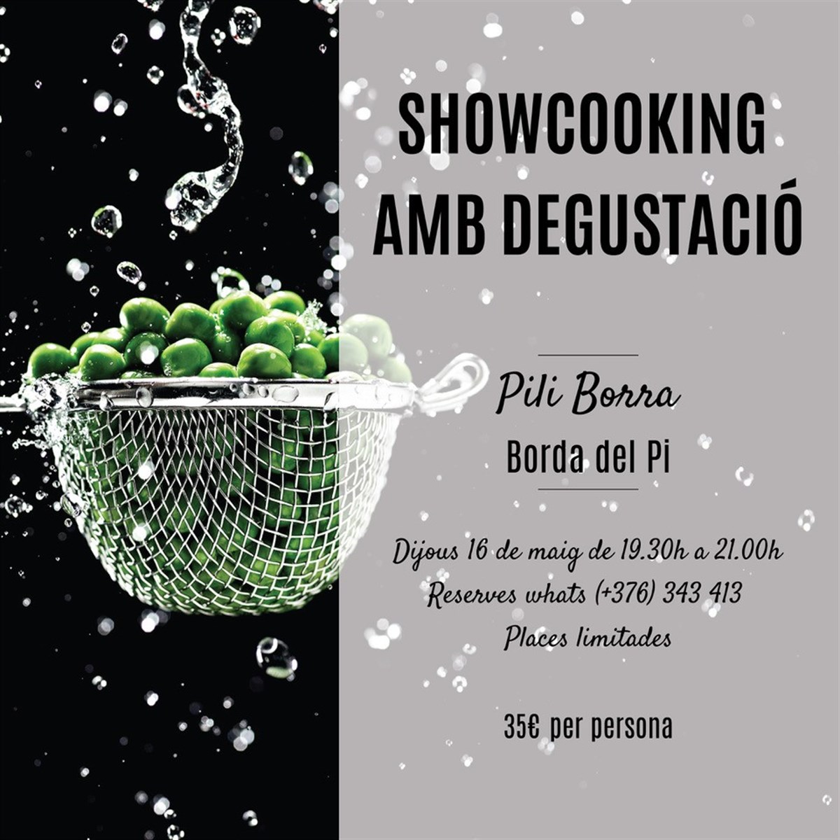 Showcooking con degustación